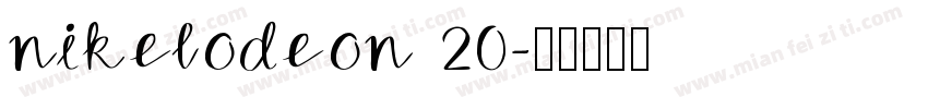 nikelodeon 20字体转换